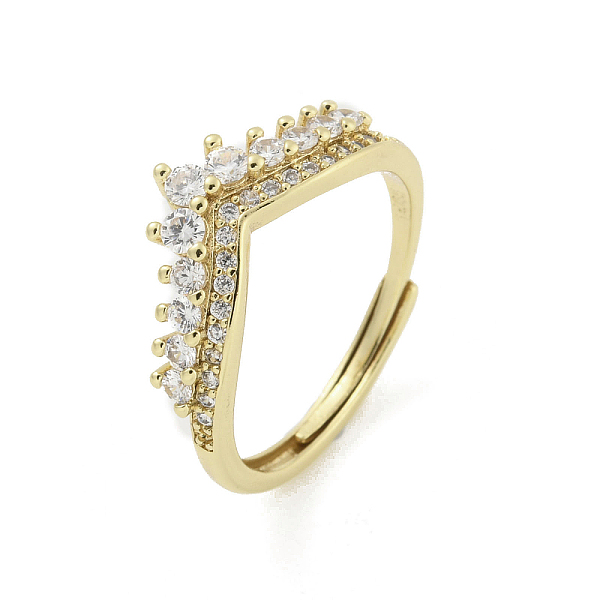 PandaHall Brass Micro Pave Cubic Zirconia Adjustable Rings, Crown, Golden, US Size 9 3/4(19.5mm) Brass+Cubic Zirconia Crown
PandaHall Brass Micro Pave Cubic Zirconia Adjustable Rings, Crown, Golden, US Size 9 3/4(19.5mm) Brass+Cubic Zirconia Crown