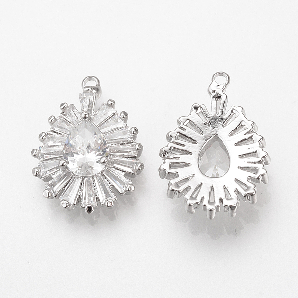 PandaHall Alloy Cubic Zirconia Pendants, Drop, Platinum, 20x14x5mm, Hole: 1mm Alloy+Cubic Zirconia Teardrop Clear
PandaHall Alloy Cubic Zirconia Pendants, Drop, Platinum, 20x14x5mm, Hole: 1mm Alloy+Cubic Zirconia Teardrop Clear