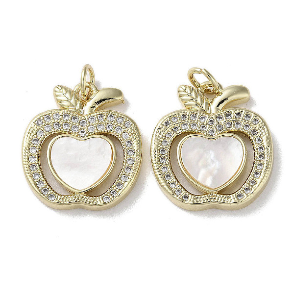 PandaHall Brass Micro Pave Cubic Zirconia Pendants, with Shell, Real 18K Gold Plated, Apple, 19x16.5x3mm, Hole: 3mm Brass+Cubic..., Clear
PandaHall Brass Micro Pave Cubic Zirconia Pendants, with Shell, Real 18K Gold Plated, Apple, 19x16.5x3mm, Hole: 3mm Brass+Cubic..., Clear