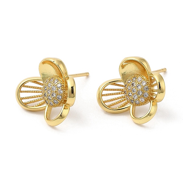 PandaHall Rack Plating Brass Flower Stud Earrings with Cubic Zirconia, Lead Free & Cadmium Free, Real 18K Gold Plated, 14.5x16mm Brass+Cubic...
PandaHall Rack Plating Brass Flower Stud Earrings with Cubic Zirconia, Lead Free & Cadmium Free, Real 18K Gold Plated, 14.5x16mm Brass+Cubic...