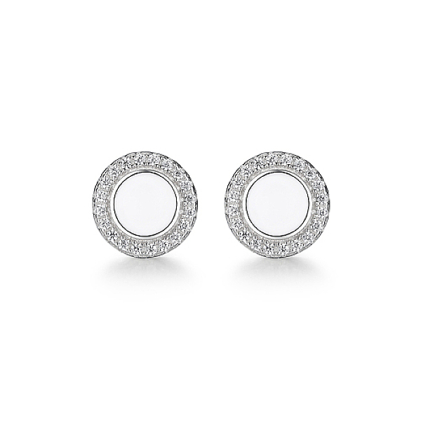 PandaHall Ring Rhodium Plated 925 Sterling Silver Stud Earrings, with Cubic Zirconia, Platinum, No Size Sterling Silver Ring
PandaHall Ring Rhodium Plated 925 Sterling Silver Stud Earrings, with Cubic Zirconia, Platinum, No Size Sterling Silver Ring