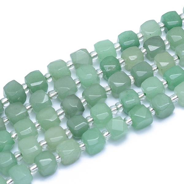 PandaHall Natural Green Aventurine Beads Strands, Faceted, Cube, Alice Blue, 7.5~9x7.5~9x7.5~9mm, Hole: 0.8mm, about 37pcs/strand, 15.35...
PandaHall Natural Green Aventurine Beads Strands, Faceted, Cube, Alice Blue, 7.5~9x7.5~9x7.5~9mm, Hole: 0.8mm, about 37pcs/strand, 15.35...