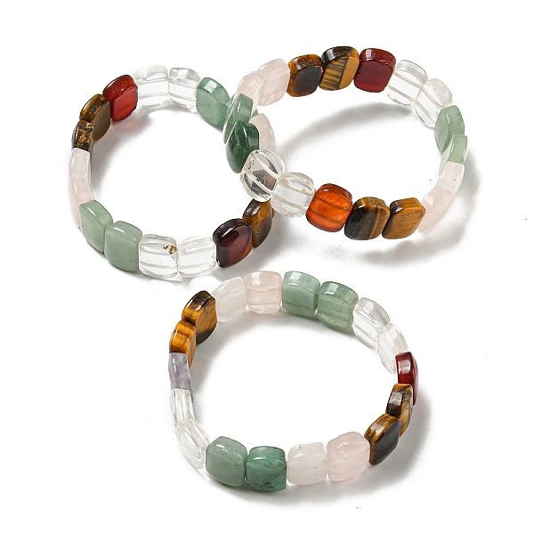 PandaHall Natural Mixed Gemstone Rectangle Beaded Stretch Bracelets, Tile Bracelet, Inner Diameter: 2 inch(5.15cm) Mixed Stone Rectangle
PandaHall Natural Mixed Gemstone Rectangle Beaded Stretch Bracelets, Tile Bracelet, Inner Diameter: 2 inch(5.15cm) Mixed Stone Rectangle