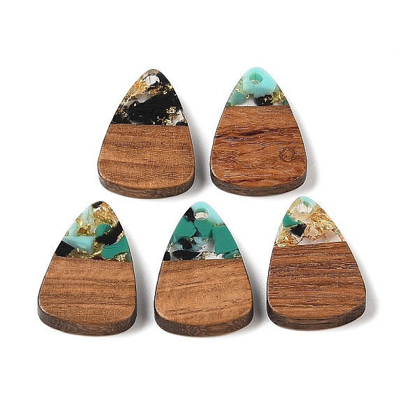 PandaHall Resin & Wood Pendants, with Gold Foil, Triangle Charm, Turquoise, 23x15x3mm, Hole: 2mm Wood Triangle Green
PandaHall Resin & Wood Pendants, with Gold Foil, Triangle Charm, Turquoise, 23x15x3mm, Hole: 2mm Wood Triangle Green