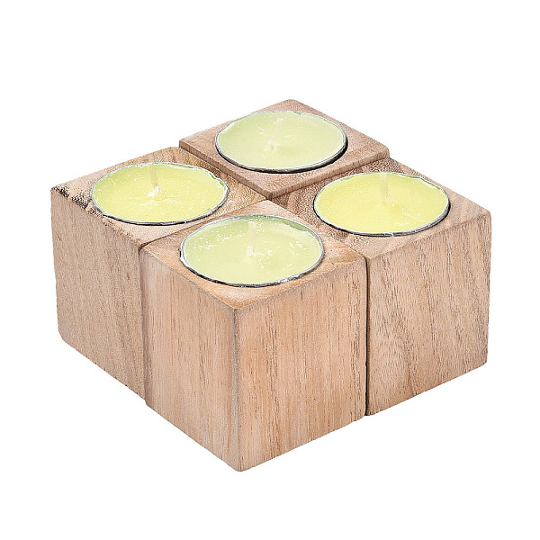 PandaHall Natural Wood Candle Holder, with Candles inside, Cuboid, PapayaWhip, 5.05~5.30x4.5x4.5cm Wood Orange
PandaHall Natural Wood Candle Holder, with Candles inside, Cuboid, PapayaWhip, 5.05~5.30x4.5x4.5cm Wood Orange
