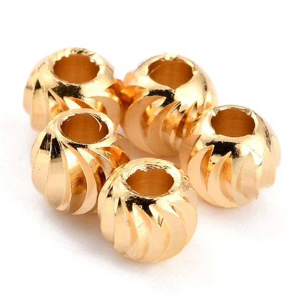 PandaHall Brass Beads, Long-Lasting Plated, Corrugated Round, Real 24K Gold Plated, 4.5x4mm, Hole: 1.8mm Brass Round
PandaHall Brass Beads, Long-Lasting Plated, Corrugated Round, Real 24K Gold Plated, 4.5x4mm, Hole: 1.8mm Brass Round