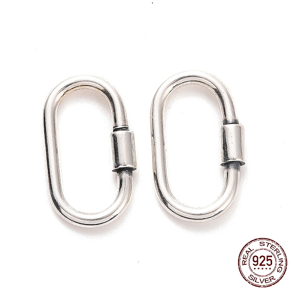 PandaHall 925 Sterling Silver Locking Carabiner, Oval, Antique Silver, 15x9x1.5mm, Inner Diameter: 12x5mm Sterling Silver Oval
PandaHall 925 Sterling Silver Locking Carabiner, Oval, Antique Silver, 15x9x1.5mm, Inner Diameter: 12x5mm Sterling Silver Oval