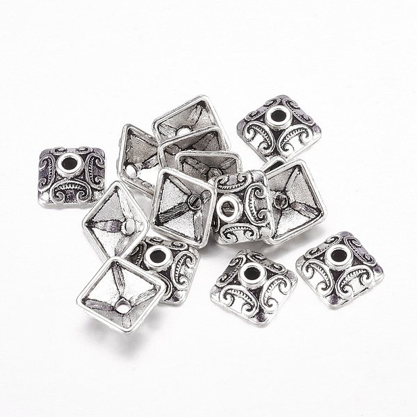 PandaHall Tibetan Style Alloy Bead Caps, Cadmium Free & Nickel Free & Lead Free, Antique Silver, Square, about 10mm wide, 10mm long, 5mm...
PandaHall Tibetan Style Alloy Bead Caps, Cadmium Free & Nickel Free & Lead Free, Antique Silver, Square, about 10mm wide, 10mm long, 5mm...