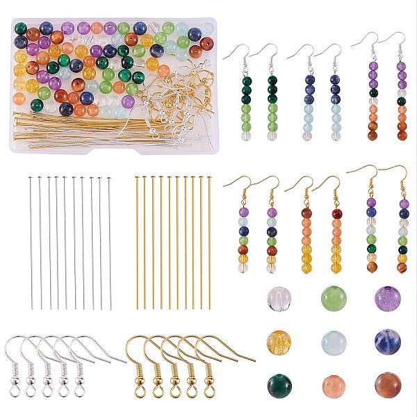 PandaHall DIY Stone Beads Earring Making Kit, Including Natural White Jade & Tiger Eye Beads, Synthetic Quartz Crystal & Citrine Beads, Iron..., Multicolor
PandaHall DIY Stone Beads Earring Making Kit, Including Natural White Jade & Tiger Eye Beads, Synthetic Quartz Crystal & Citrine Beads, Iron..., Multicolor