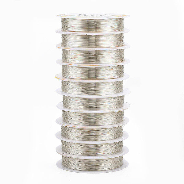 PandaHall Round Copper Jewelry Wire, Long-Lasting Plated, Silver Color Plated, 0.3mm, about 51.18 Feet(15.6m)/roll Copper Round
PandaHall Round Copper Jewelry Wire, Long-Lasting Plated, Silver Color Plated, 0.3mm, about 51.18 Feet(15.6m)/roll Copper Round