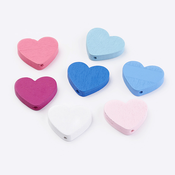 PandaHall Natural Wood Beads, Dyed, Heart, Mixed Color, 21x23.5x5mm, Hole: 2mm, about 590pcs/500g Wood Heart Multicolor
PandaHall Natural Wood Beads, Dyed, Heart, Mixed Color, 21x23.5x5mm, Hole: 2mm, about 590pcs/500g Wood Heart Multicolor