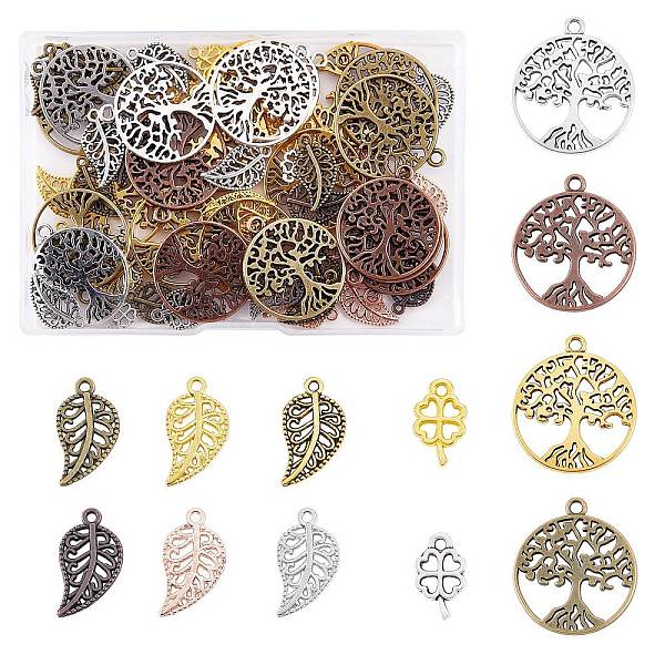 PandaHall 120Pcs 12 Style Tibetan Style Alloy Pendants, Flat Round with Tree & Leaf & Four Leaves Clover, Mixed Color, 10~29x6~25x1~1.5mm...
PandaHall 120Pcs 12 Style Tibetan Style Alloy Pendants, Flat Round with Tree & Leaf & Four Leaves Clover, Mixed Color, 10~29x6~25x1~1.5mm...