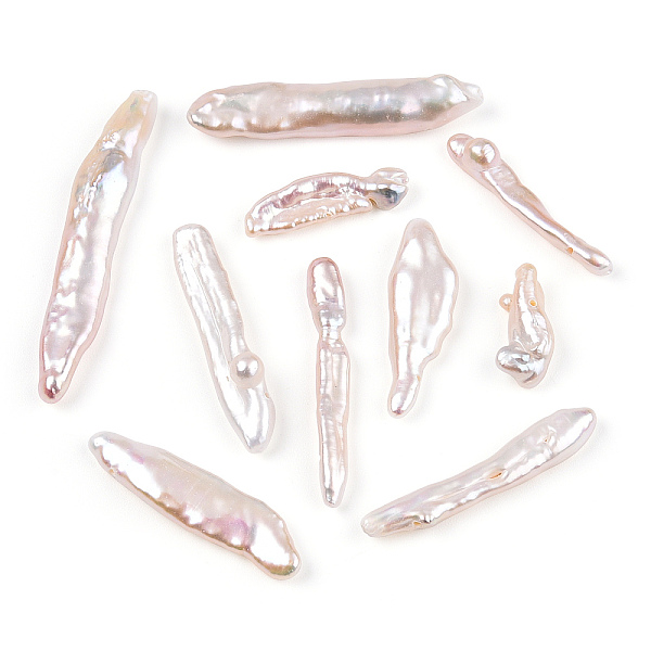 PandaHall Natural Baroque Pearl Keshi Pearl Beads, Cultured Freshwater Pearl, Toothpick, Top Drilled, Seashell Color, 15~43x3.5~8x2.5~8mm...
PandaHall Natural Baroque Pearl Keshi Pearl Beads, Cultured Freshwater Pearl, Toothpick, Top Drilled, Seashell Color, 15~43x3.5~8x2.5~8mm...