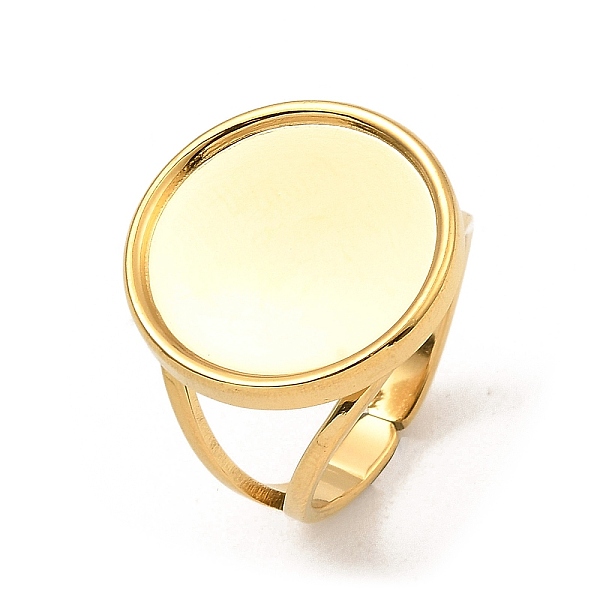 PandaHall 304 Stainless Steel Open Cuff Pad Ring Settings, Flat Round, Real 18K Gold Plated, US Size 6 1/2(16.9mm), 3~18mm, Tray: 16mm 304...
PandaHall 304 Stainless Steel Open Cuff Pad Ring Settings, Flat Round, Real 18K Gold Plated, US Size 6 1/2(16.9mm), 3~18mm, Tray: 16mm 304...