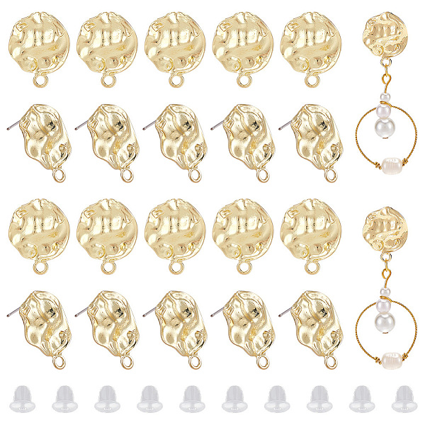 PandaHall 20Pcs Zinc Alloy Stud Earring Finding, with Horizontal Loops and 40Pcs Plastic Ear Nuts, Flat Round, Light Gold, 22x17mm, Hole...
PandaHall 20Pcs Zinc Alloy Stud Earring Finding, with Horizontal Loops and 40Pcs Plastic Ear Nuts, Flat Round, Light Gold, 22x17mm, Hole...