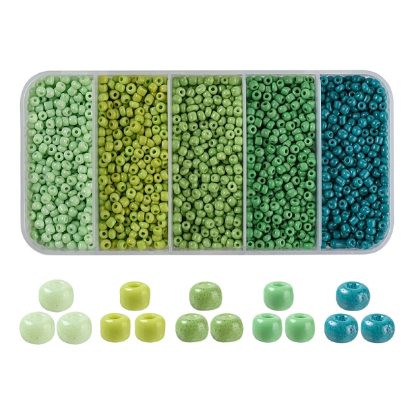 PandaHall 1900Pcs 5 Colors Baking Paint Glass Seed Beads, 8/0, Green, 3~3.5mm, Hole: 1~1.2mm, 18g, about 380pcs/color Glass Green
PandaHall 1900Pcs 5 Colors Baking Paint Glass Seed Beads, 8/0, Green, 3~3.5mm, Hole: 1~1.2mm, 18g, about 380pcs/color Glass Green
