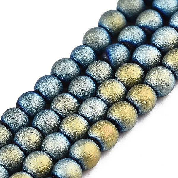 PandaHall Frosted Electroplate Glass Beads Strands, Round, Aqua, 3mm, Hole: 0.5mm, about 149~150pcs/strand, 15.35''~15.75''(39~40cm) Glass..., Cyan
PandaHall Frosted Electroplate Glass Beads Strands, Round, Aqua, 3mm, Hole: 0.5mm, about 149~150pcs/strand, 15.35''~15.75''(39~40cm) Glass..., Cyan
