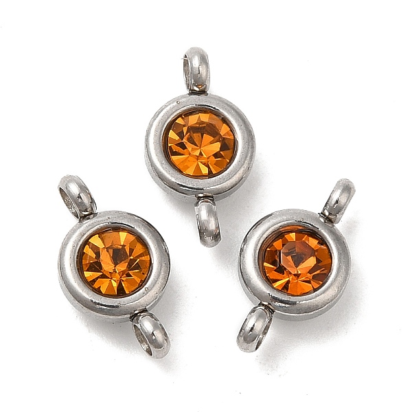 PandaHall 304 Stainless Steel Single Rhinestone Connector Charms, Flat Round Links, Stainless Steel Color, Topaz, 12x6.5x4mm, Hole: 2mm..., Yellow
PandaHall 304 Stainless Steel Single Rhinestone Connector Charms, Flat Round Links, Stainless Steel Color, Topaz, 12x6.5x4mm, Hole: 2mm..., Yellow