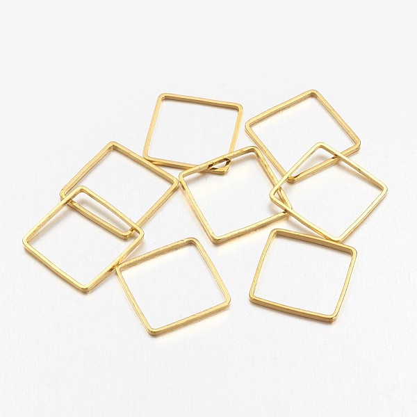 PandaHall Square Brass Linking Rings, Nickel Free, Golden, 20x20x0.7mm Brass Square
PandaHall Square Brass Linking Rings, Nickel Free, Golden, 20x20x0.7mm Brass Square