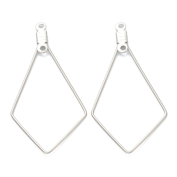 PandaHall 316 Stainless Steel Earring Findings, Rhombus, Stainless Steel Color, 40x20x1.2mm, Hole: 1.2mm 316 Surgical Stainless Steel
PandaHall 316 Stainless Steel Earring Findings, Rhombus, Stainless Steel Color, 40x20x1.2mm, Hole: 1.2mm 316 Surgical Stainless Steel