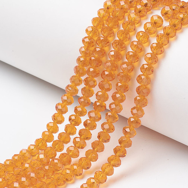PandaHall Glass Beads Strands, Faceted, Rondelle, Dark Orange, 4x3mm, Hole: 0.4mm, about 123~127pcs/strand, 16.5~16.9 inch(42~43cm) Glass...
PandaHall Glass Beads Strands, Faceted, Rondelle, Dark Orange, 4x3mm, Hole: 0.4mm, about 123~127pcs/strand, 16.5~16.9 inch(42~43cm) Glass...