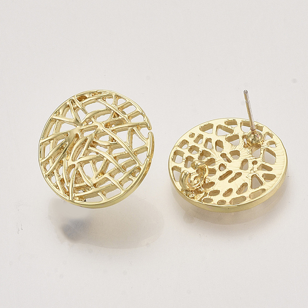PandaHall Alloy Stud Earring Findings, with Loop, Flat Round, Light Gold, 18.5x18mm, Hole: 2mm, Pin: 0.6mm Alloy Flat Round
PandaHall Alloy Stud Earring Findings, with Loop, Flat Round, Light Gold, 18.5x18mm, Hole: 2mm, Pin: 0.6mm Alloy Flat Round