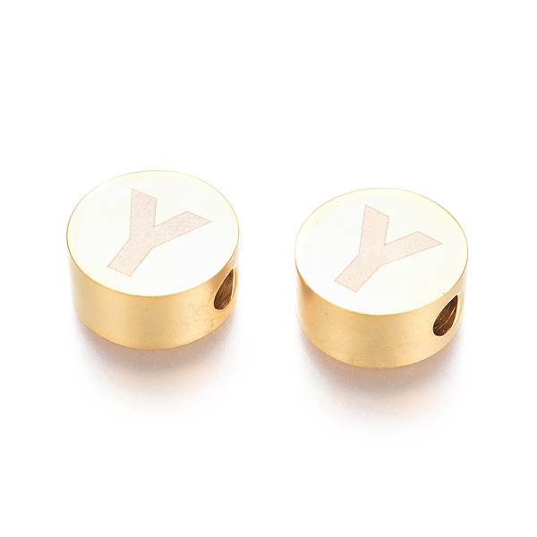 PandaHall 304 Stainless Steel Beads, Flat Round with Letter, Letter.Y, 10x4.5mm, Hole: 2mm 304 Stainless Steel Letter Y
PandaHall 304 Stainless Steel Beads, Flat Round with Letter, Letter.Y, 10x4.5mm, Hole: 2mm 304 Stainless Steel Letter Y