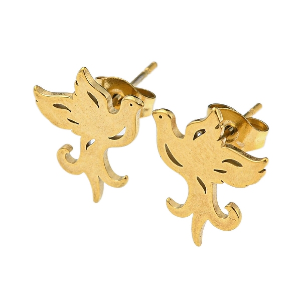 PandaHall 304 Stainless Steel Stud Earrings, Pigeon, Golden, 15.5x12.5mm 304 Stainless Steel Pigeon
PandaHall 304 Stainless Steel Stud Earrings, Pigeon, Golden, 15.5x12.5mm 304 Stainless Steel Pigeon