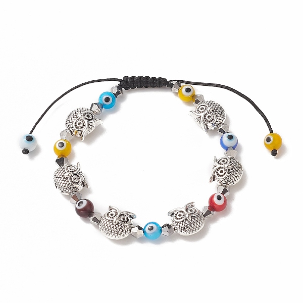 PandaHall Colorful Lampwork Evil Eye & Glass & Alloy Braided Bead Bracelet for Women, Owl, Inner Diameter: 2-1/8~3-1/4 inch(5.5~8.2cm), Owl...
PandaHall Colorful Lampwork Evil Eye & Glass & Alloy Braided Bead Bracelet for Women, Owl, Inner Diameter: 2-1/8~3-1/4 inch(5.5~8.2cm), Owl...