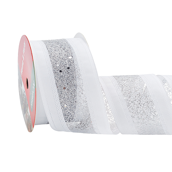 PandaHall 10 Yards Hot Stamping Polyester Satin Ribbons, for Christmas Party Decoration, White, 2-5/8 inch(67mm), about 10.00 Yards...
PandaHall 10 Yards Hot Stamping Polyester Satin Ribbons, for Christmas Party Decoration, White, 2-5/8 inch(67mm), about 10.00 Yards...
