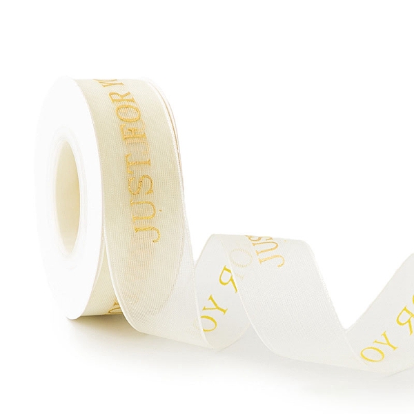 PandaHall 10 Yards Gold Stamping Just for You Chiffon Ribbons, Garment Accessories, Gift Packaging, Word, 1 inch(25mm) Nylon Word Gold
PandaHall 10 Yards Gold Stamping Just for You Chiffon Ribbons, Garment Accessories, Gift Packaging, Word, 1 inch(25mm) Nylon Word Gold