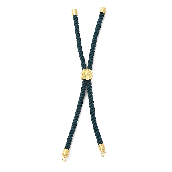 PandaHall Twisted Nylon Cord Silder Bracelets, Link Bracelet Making for Connector Charm, with Long-Lasting Plated Golden Brass Cord End &..., Cyan
PandaHall Twisted Nylon Cord Silder Bracelets, Link Bracelet Making for Connector Charm, with Long-Lasting Plated Golden Brass Cord End &..., Cyan