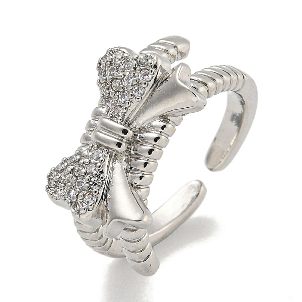 PandaHall Brass Micro Pave Cubic Zirconia Cuff Ring, Bowknot Open Ring for Women, Cadmium Free & Lead Free, Long-Lasting Plated, Platinum..., Clear
PandaHall Brass Micro Pave Cubic Zirconia Cuff Ring, Bowknot Open Ring for Women, Cadmium Free & Lead Free, Long-Lasting Plated, Platinum..., Clear