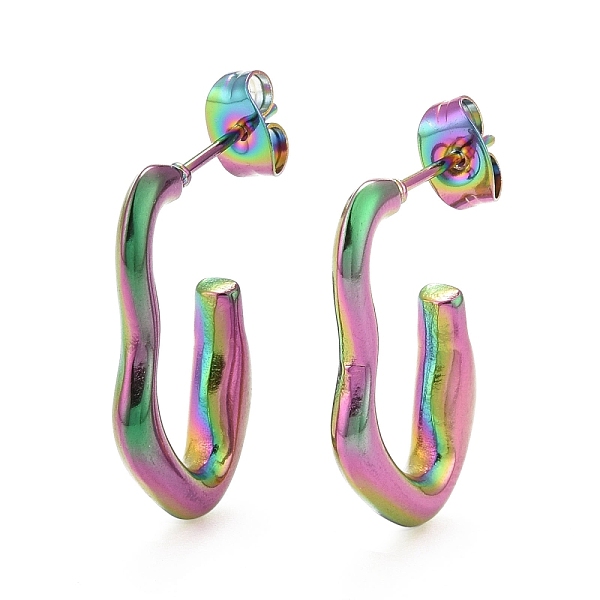PandaHall 304 Stainless Steel C-shape Stud Earrings, Wave Wrap Half Hoop Earrings for Women, Mixed Color, 23.5x16x3.5mm, Pin: 0.8mm 304...
PandaHall 304 Stainless Steel C-shape Stud Earrings, Wave Wrap Half Hoop Earrings for Women, Mixed Color, 23.5x16x3.5mm, Pin: 0.8mm 304...