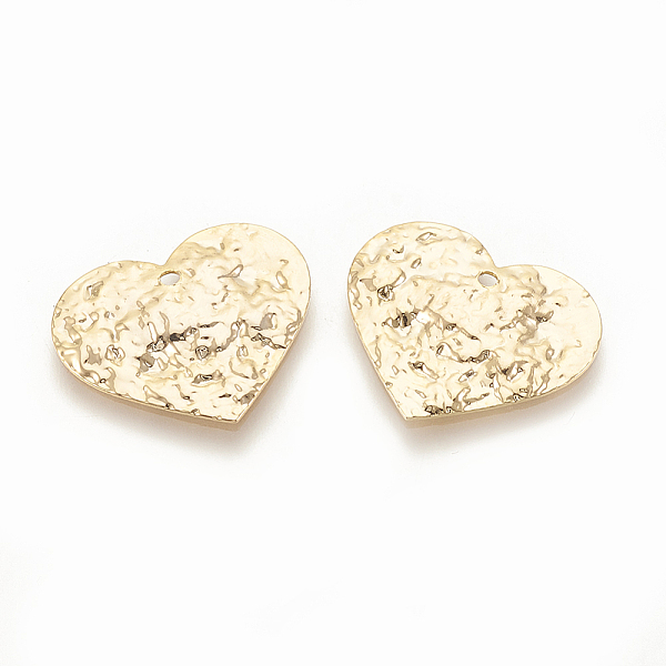 PandaHall Brass Hammered Pendants, Heart, Nickel Free, Real 18K Gold Plated, 17x20x1.5mm, Hole: 1~1.9mm Brass Heart
PandaHall Brass Hammered Pendants, Heart, Nickel Free, Real 18K Gold Plated, 17x20x1.5mm, Hole: 1~1.9mm Brass Heart