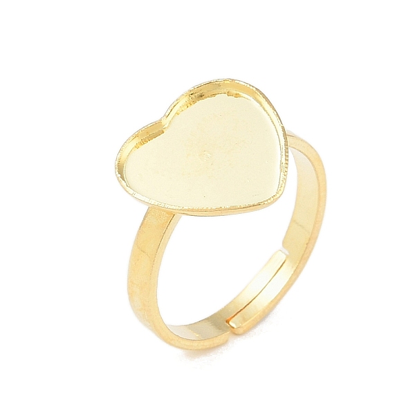 PandaHall 304 Stainless Steel Adjustable Ring Components, Bezel Cup Ring Settings, Heart, Real 18K Gold Plated, Inner Diameter: 17mm, Tray...
PandaHall 304 Stainless Steel Adjustable Ring Components, Bezel Cup Ring Settings, Heart, Real 18K Gold Plated, Inner Diameter: 17mm, Tray...