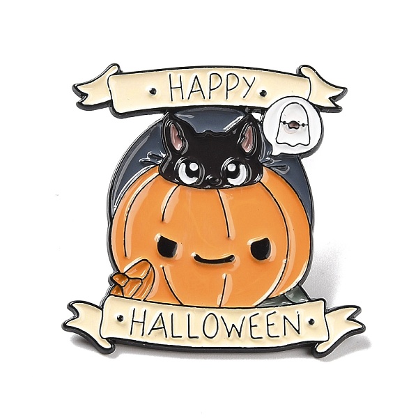 PandaHall Happy Halloween Word Enamel Pin, Pumpkin with Cat Alloy Badge for Backpack Clothes, Electrophoresis Black, Orange, 34.5x34.5x1.5mm...
PandaHall Happy Halloween Word Enamel Pin, Pumpkin with Cat Alloy Badge for Backpack Clothes, Electrophoresis Black, Orange, 34.5x34.5x1.5mm...