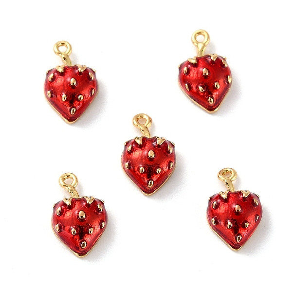 PandaHall Brass Enamel Pendants, Long-Lasting Plated, Cadmium Free & Lead Free, Real 18K Gold Plated, Strawberry, Red, 11x7x4mm, Hole: 0.9mm...
PandaHall Brass Enamel Pendants, Long-Lasting Plated, Cadmium Free & Lead Free, Real 18K Gold Plated, Strawberry, Red, 11x7x4mm, Hole: 0.9mm...