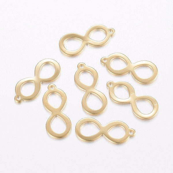 PandaHall 304 Stainless Steel Pendants, Infinity, Golden, 19.5x8.5x1mm, Hole: 1.2mm 304 Stainless Steel Infinity
PandaHall 304 Stainless Steel Pendants, Infinity, Golden, 19.5x8.5x1mm, Hole: 1.2mm 304 Stainless Steel Infinity