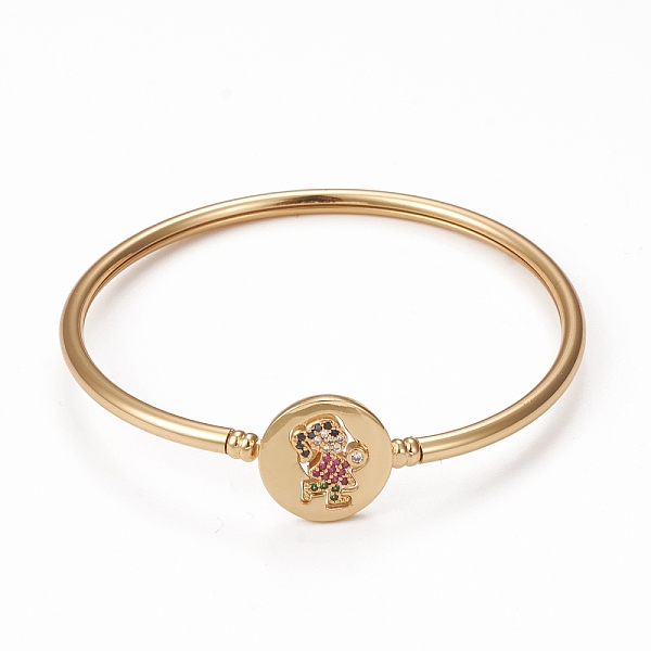 PandaHall Rack Plating Brass Micro Pave Cubic Zirconia Bangles, Real 18K Gold Plated Flat Round with Girl Clasp Bangles, Long-Lasting Plated...
PandaHall Rack Plating Brass Micro Pave Cubic Zirconia Bangles, Real 18K Gold Plated Flat Round with Girl Clasp Bangles, Long-Lasting Plated...