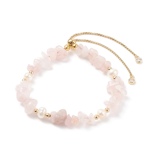 PandaHall Natural Rose Quartz Chips & Pearl Beaded Slider Bracelet, Gemstone Jewelry for Women, Golden, Inner Diameter: 2-1/8~3-1/4 inch...
PandaHall Natural Rose Quartz Chips & Pearl Beaded Slider Bracelet, Gemstone Jewelry for Women, Golden, Inner Diameter: 2-1/8~3-1/4 inch...