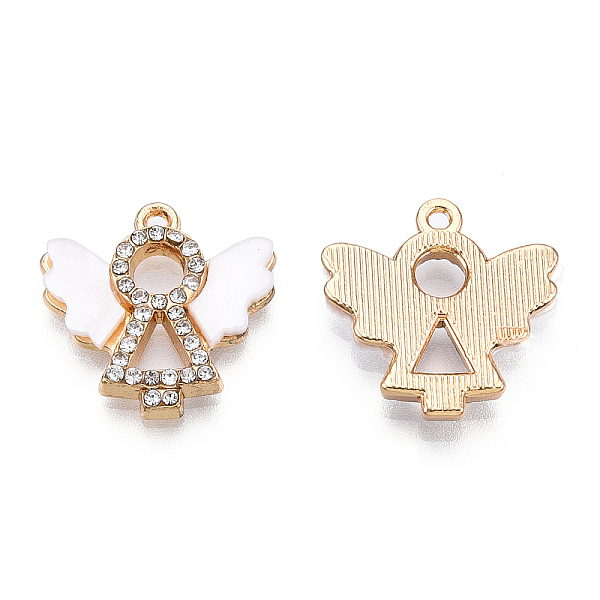 PandaHall Alloy Pendants, with Crystal Rhinestone and Acrylic, Angel Charm, Cadmium Free & Nickel Free & Lead Free, Light Gold, 18.5x19x3mm..., Clear
PandaHall Alloy Pendants, with Crystal Rhinestone and Acrylic, Angel Charm, Cadmium Free & Nickel Free & Lead Free, Light Gold, 18.5x19x3mm..., Clear