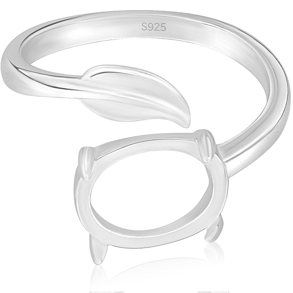PandaHall Beebeecraft 1Pc Leaf Shape Rhodium Plated 925 Sterling Silver Open Cuff Ring Components, Oval Prong Ring Settings, Platinum, US...
PandaHall Beebeecraft 1Pc Leaf Shape Rhodium Plated 925 Sterling Silver Open Cuff Ring Components, Oval Prong Ring Settings, Platinum, US...