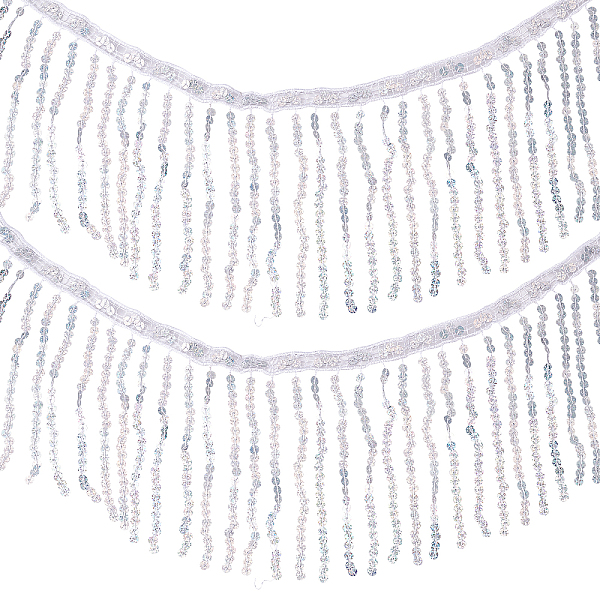 PandaHall AHANDMAKER 6.5 Yards Encryption Sequins Lace Tassel Fringe Trim, 6 Inch Metallic Sequin Trim Bling Sewing Fringe Trim..., Silver
PandaHall AHANDMAKER 6.5 Yards Encryption Sequins Lace Tassel Fringe Trim, 6 Inch Metallic Sequin Trim Bling Sewing Fringe Trim..., Silver