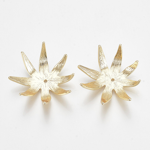 PandaHall Brass Bead Caps, Multi-Petal, Nickel Free, Real 18K Gold Plated, 41x37x12.5mm, Hole: 1mm Brass
PandaHall Brass Bead Caps, Multi-Petal, Nickel Free, Real 18K Gold Plated, 41x37x12.5mm, Hole: 1mm Brass