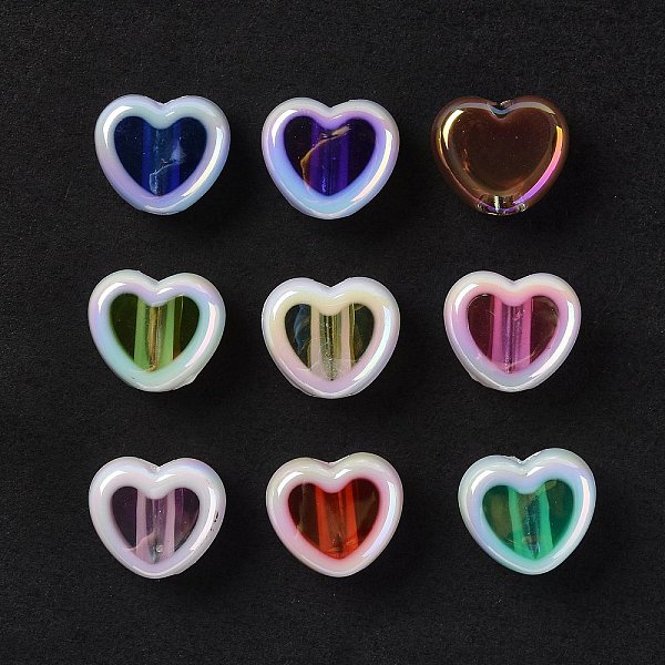 PandaHall UV Plating Rainbow Iridescent Acrylic Beads, Heart, Mixed Color, 12.5x15x8mm, Hole: 3.7mm Acrylic Heart Multicolor
PandaHall UV Plating Rainbow Iridescent Acrylic Beads, Heart, Mixed Color, 12.5x15x8mm, Hole: 3.7mm Acrylic Heart Multicolor