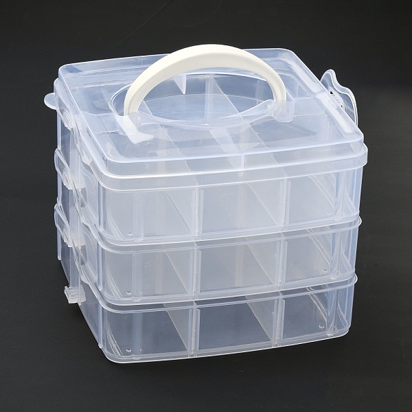 PandaHall Plastic Bead Containers, Rectangle, Three Layers, A Total of 18 Compartments, Clear, 155x160x130mm, Compartment: 48x71~51x72mm...
PandaHall Plastic Bead Containers, Rectangle, Three Layers, A Total of 18 Compartments, Clear, 155x160x130mm, Compartment: 48x71~51x72mm...