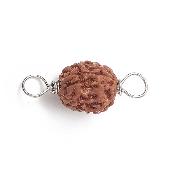 PandaHall Round Natural Wood Connector Charms, Sienna Rudraksha Links, with Copper Wire, Platinum, 20~22.5x9~10.5mm, Hole: 3.5~3.9mm Wood..., Brown
PandaHall Round Natural Wood Connector Charms, Sienna Rudraksha Links, with Copper Wire, Platinum, 20~22.5x9~10.5mm, Hole: 3.5~3.9mm Wood..., Brown