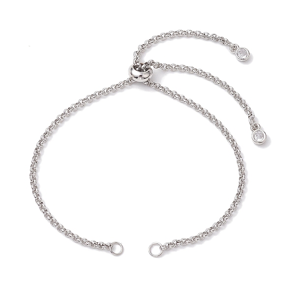 PandaHall 304 Stainless Steel Rolo Chain Bracelet Slider Making, Stainless Steel Color, 10-1/4 inch(26cm) 304 Stainless Steel
PandaHall 304 Stainless Steel Rolo Chain Bracelet Slider Making, Stainless Steel Color, 10-1/4 inch(26cm) 304 Stainless Steel