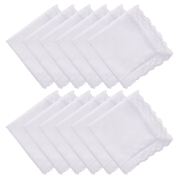 PandaHall Cotton Handkerchief, with Polyester Lace, Square, White, 255x255x0.5mm Cotton Square White
PandaHall Cotton Handkerchief, with Polyester Lace, Square, White, 255x255x0.5mm Cotton Square White